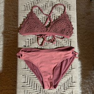 Bikini size Large bottoms size Medium top